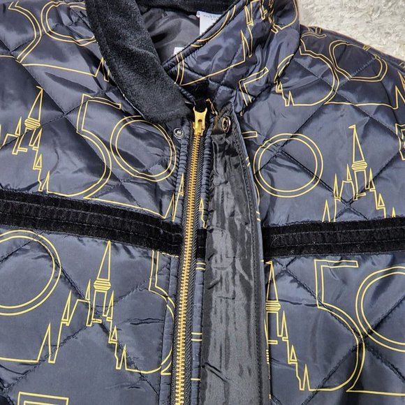 Walt Disney World Jacket Mens XXL Black 50th Anniversary Quilted Zip Castle - Picture 13 of 15